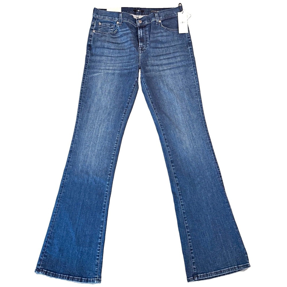 7 For All Mankind Bootcut Jeans 32 Soho Dark Swarovski Crystal JSWB44AEDN NWT